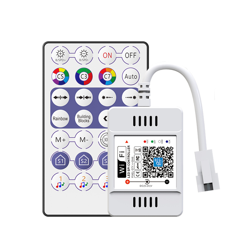 SPI WiFi Alexa LED Controller With RF Remote Control Voice Control SPI WiFi Alexa LED Controller With RF Remote Control Voice Control